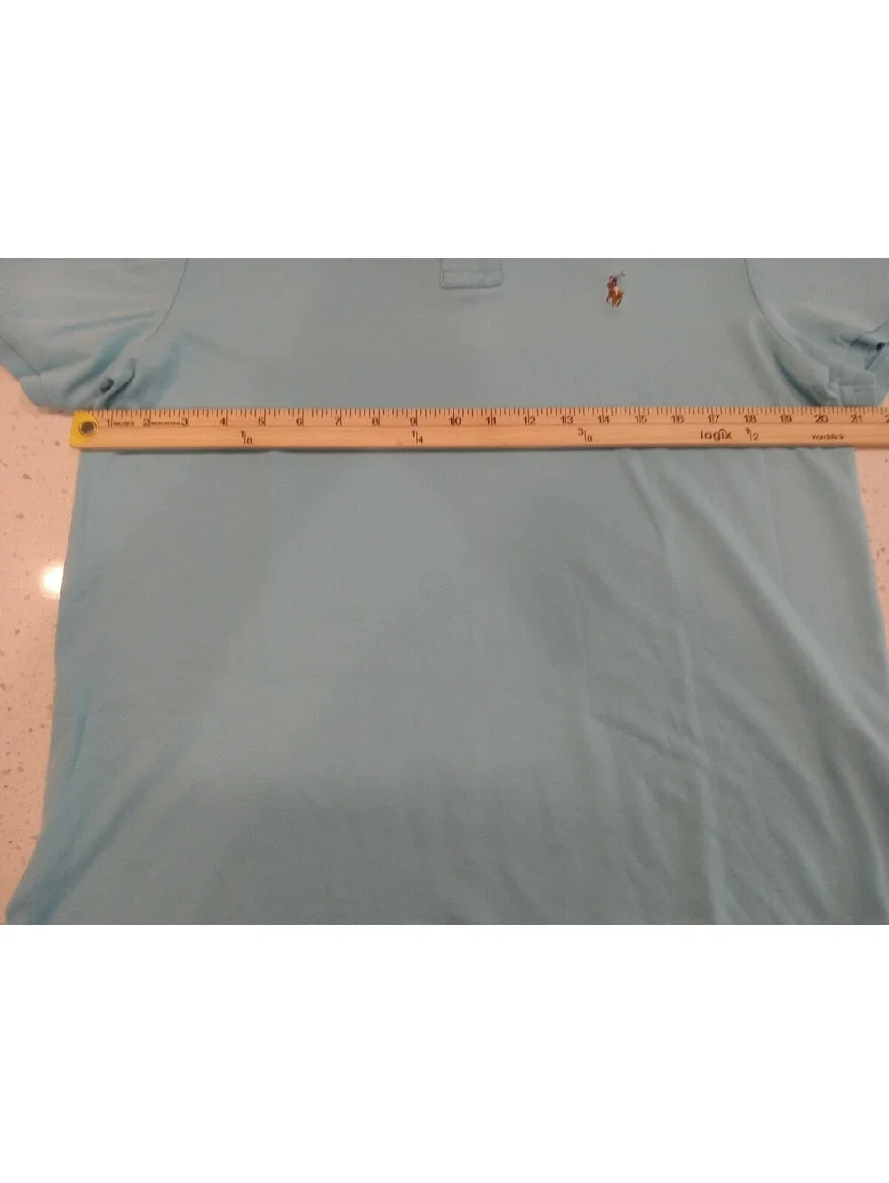 Polo Ralph Lauren Shirt Mens Large Light Blue Pima Soft Touch Colored Pony L